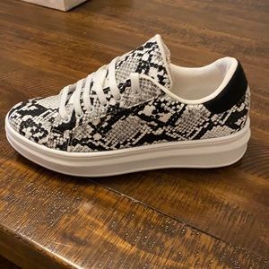 TopShop Snakeskin Platform Sneakers